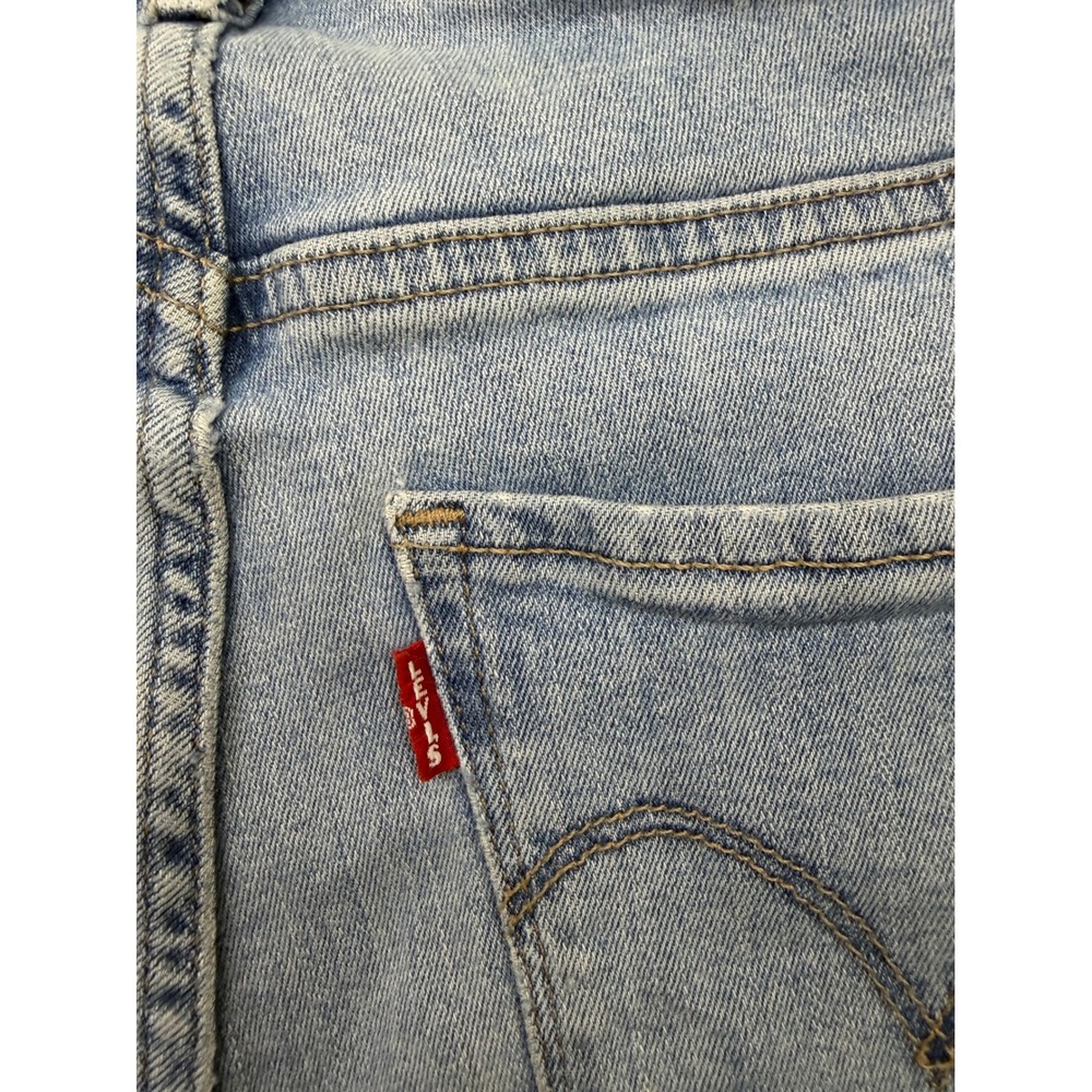 Levis Premium 724 High Rise Straight Jeans Light Wash Raw Hem Size 24 Womens - Picture 10 of 10